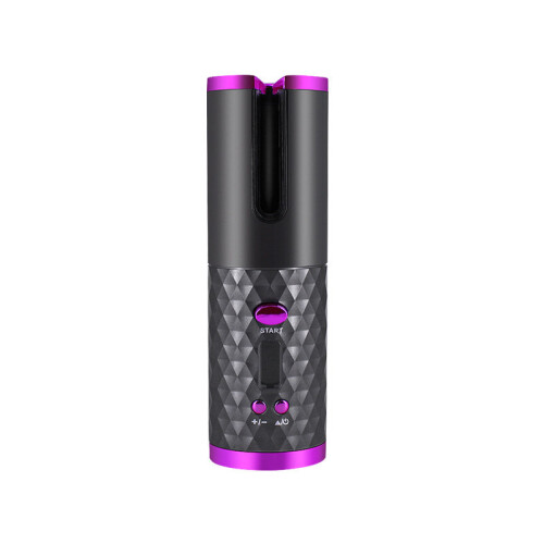 (Dark Grey) Wireless automatic portable USB charging curling iron automatic rotating mini anti-scalding curling iron