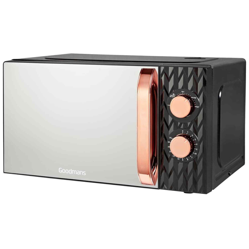 Goodman Black & Copper Textured Effect Microwave Capacity 20L Mirror Finish Door