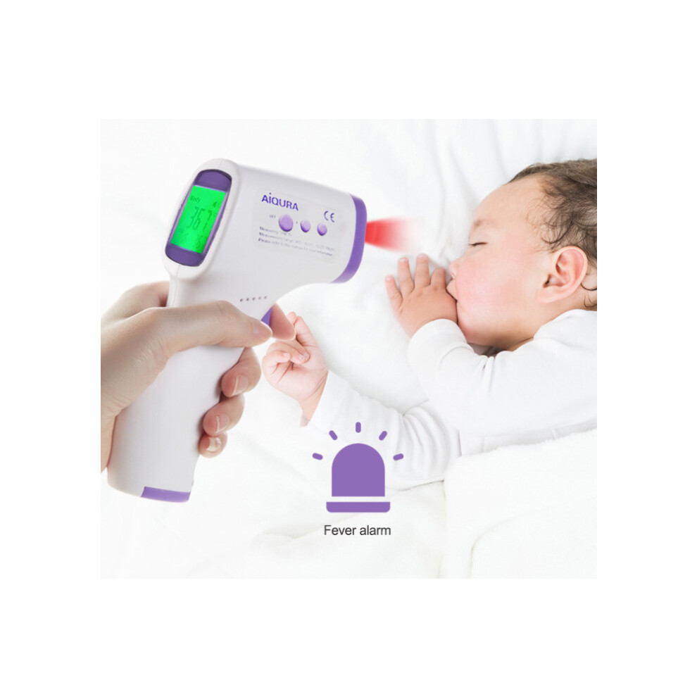 Handheld 3-color backlit forehead digital infrared thermometer high-precision household electronic thermometer