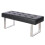 Living And Home Faux Leather Entryway Longe Bench Window Seat Ottoman Bed End Stool Chrome Legs 5