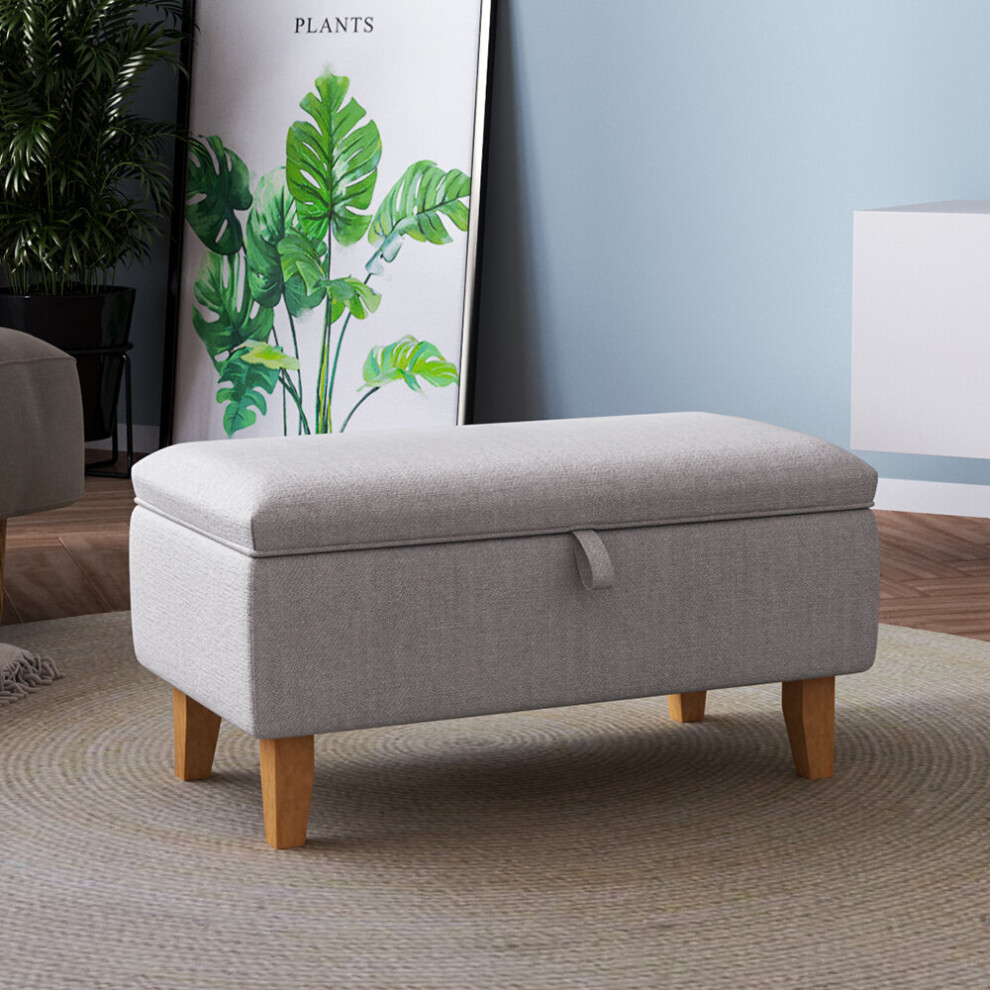 Living And Home (71*37*34Cm) Linen Storage Ottoman Organizer Seat Stool Bench Chest Toy Box Pouffe Footstool