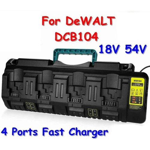 Φορτιστής για γρήγορη μπαταρία Li-ion DeWalt DCB104 18v 54v Flexvolt XR τεσσάρων θυρών 2