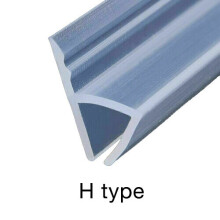 (H type for 10mm Glass- 2 meters) Bath Shower Screen Door Seal Strip For 6-8mm Glass