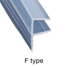 (F type for 10mm Glass- 2 meters) Bath Shower Screen Door Seal Strip For 6-8mm Glass