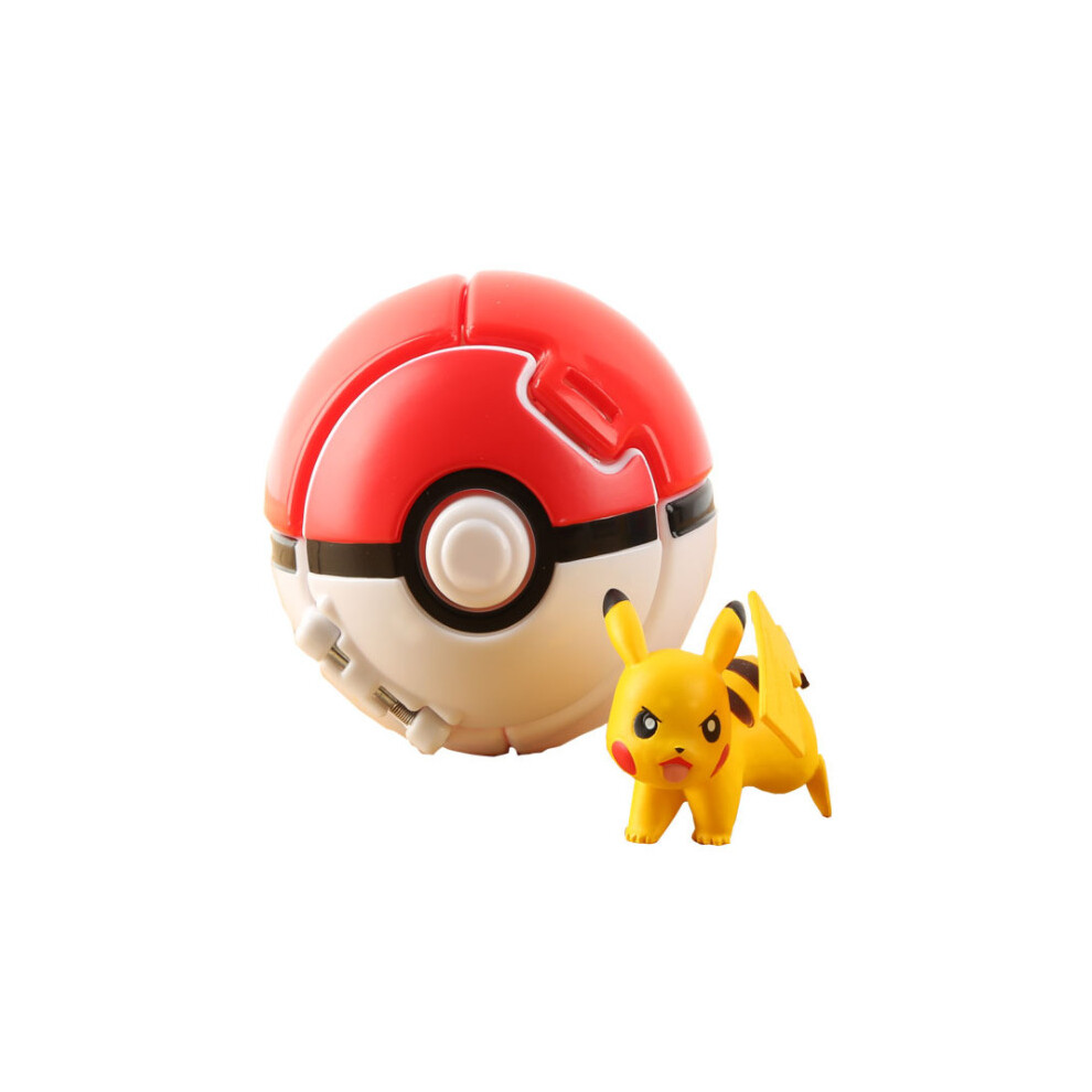 4 Piece Throw Poke Ball with Action Figure Toy Algeria