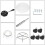 Round Stool with Lines Rotation Bar Stool White 4