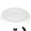 Round Stool with Lines Rotation Bar Stool White 3