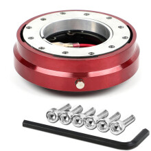 (Red) Universal Car Quick Release Steering Wheel for Sparco OMP Sport Steering Wheel