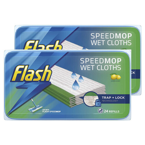Flash Speedmop WET CLOTHS Refills Lemon (24 Per Pack) Speed Mop Refill - Foto 7