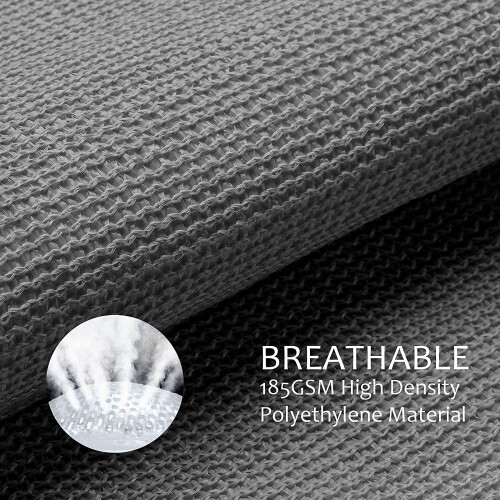 Swift swift Sun Shade Sail 3x4 Meter Rectangle HDPE for Garden, Anthracite 2