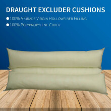 Hollow Fiber Filled Draught Excluder Long Door Cushion Wind Stopper Polyester Fabric Sausage for Window Bottom Energy Saving in 9x37"