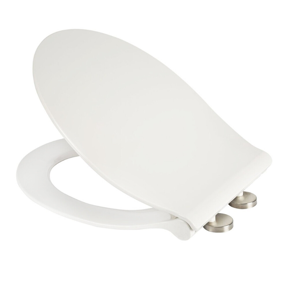 Croydex Toilet Seat Sensori White Self Soft Closing No Movement Adjustable Hinge