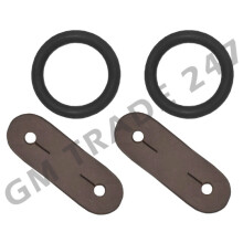 Peacock Stirrups Rubber Rings & Leather Tabs - For Peacock Stirrups