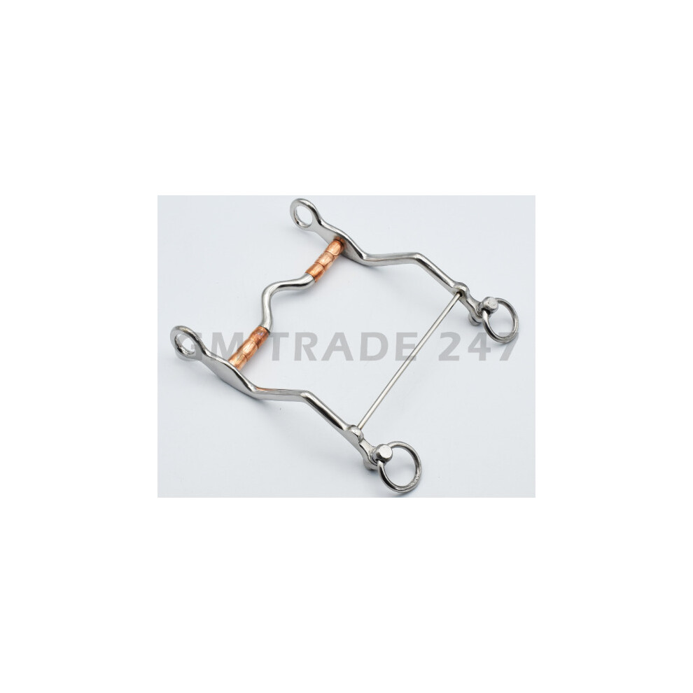 Photos - Equestrianism Horse Low Port Paso Fino Mouth Bit with Copper Rollers - Mouth Bits