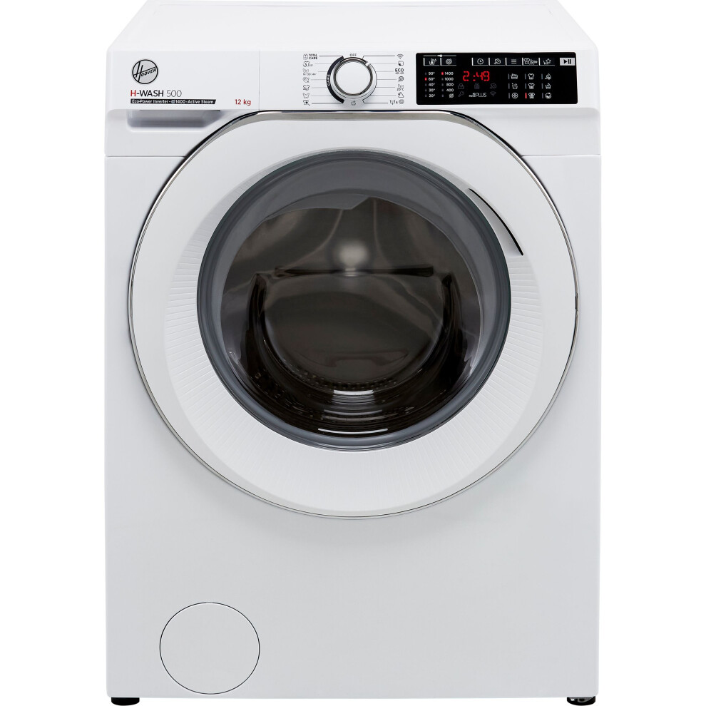 Hoover H-WASH 500 HW412AMC/1 Wifi Connected 12Kg Washing Machine with 1400 rpm - White