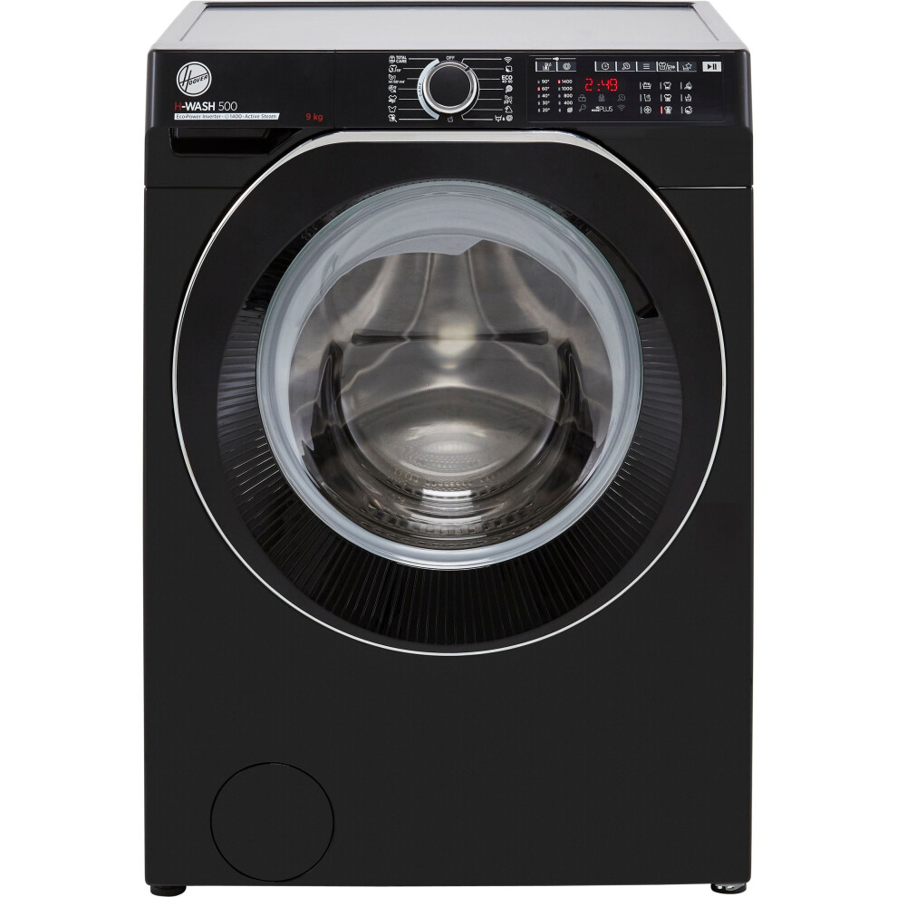 Hoover H-WASH 500 HW49AMBCB/1 Wifi Connected 9Kg Washing Machine with 1400 rpm - Black