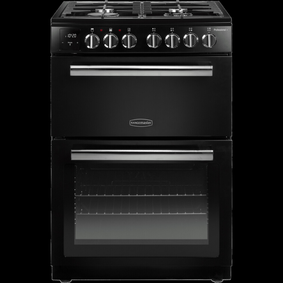 Rangemaster Professional Plus 60 Propl60dffbl/C Dual Fuel Cooker - Black / Chrome White