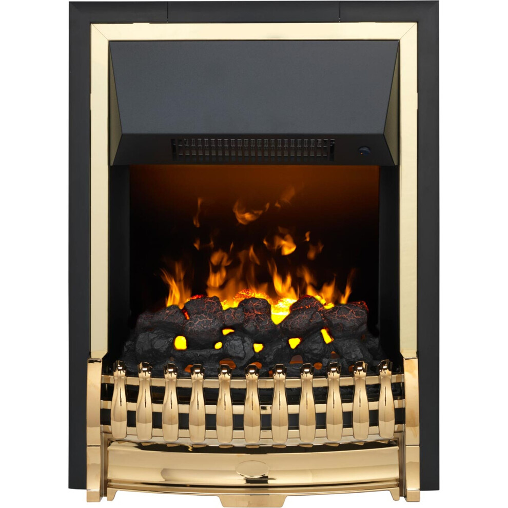 Dimplex Atherton ATH20 Coal Bed Inset Fire With Remote Control - Brass