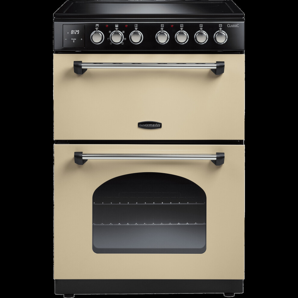 Rangemaster Classic 60 CLA60ECCR/C Electric Cooker with Ceramic Hob - Cream / Chrome