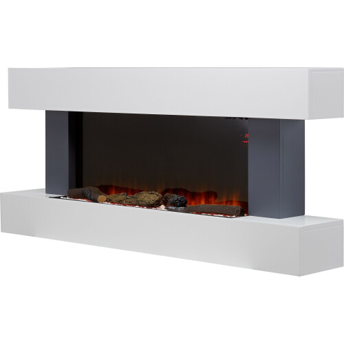 Warmlite Warmlite Hingham WL45033N Log Effect Wall Mounted Fire - White