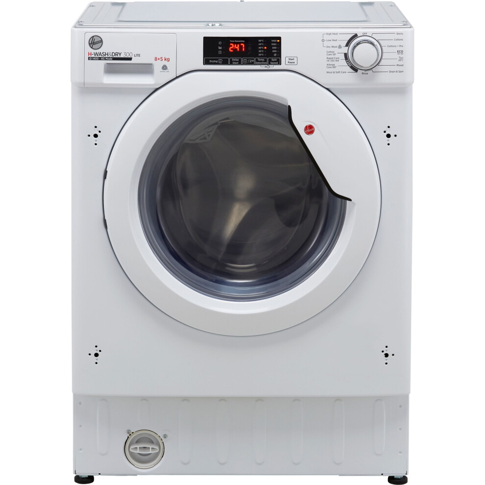 Hoover HBD485D1E/1 Integrated 8Kg / 5Kg Washer Dryer with 1400 rpm - White