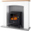 Dimplex Dimplex Oakmead OKM20 Log Effect Suite And Surround Fireplace - Ivory White 1