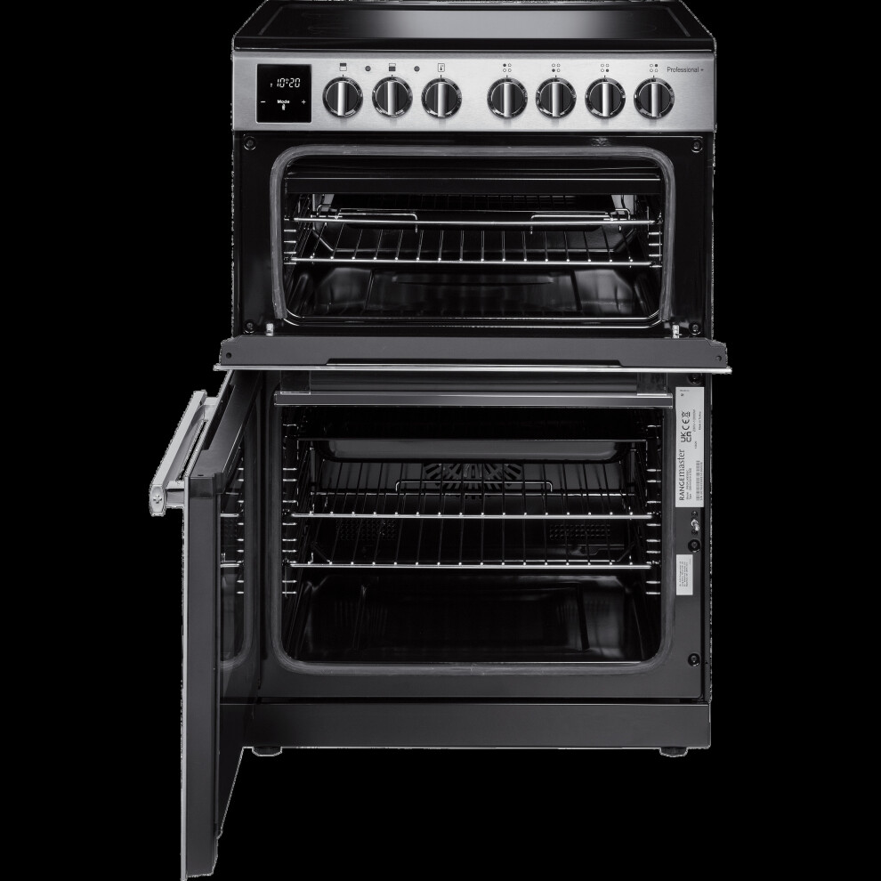 Rangemaster Professional Plus 60 PROPL60ECSS/C Electric Cooker with Ceramic Hob - Stainless Steel / Chrome