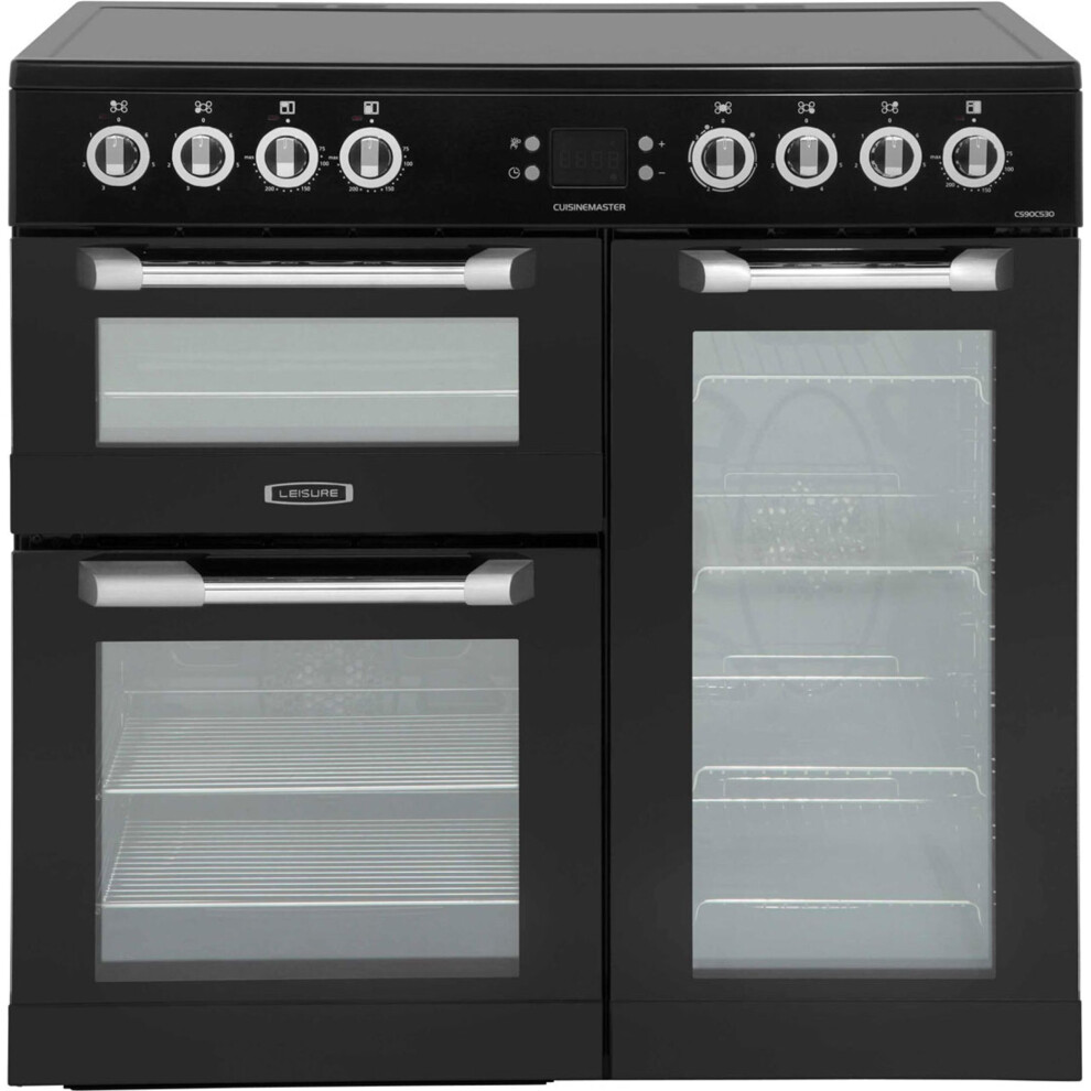 Leisure Cuisinemaster CS90C530K 90cm Electric Range Cooker with Ceramic Hob - Black