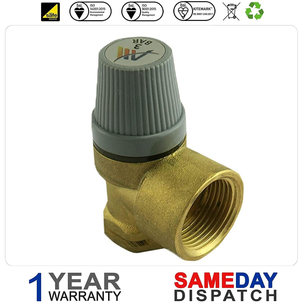 Photos - Fireplace Accessory HTS Vaillant Thermocompact 615E 620E 624E 628E 637E Pressure Relief Valve PRV 190732 