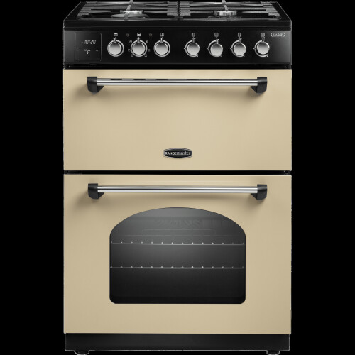 Rangemaster Rangemaster Classic 60 CLA60DFFCR/C Dual Fuel Cooker - Cream / Chrome
