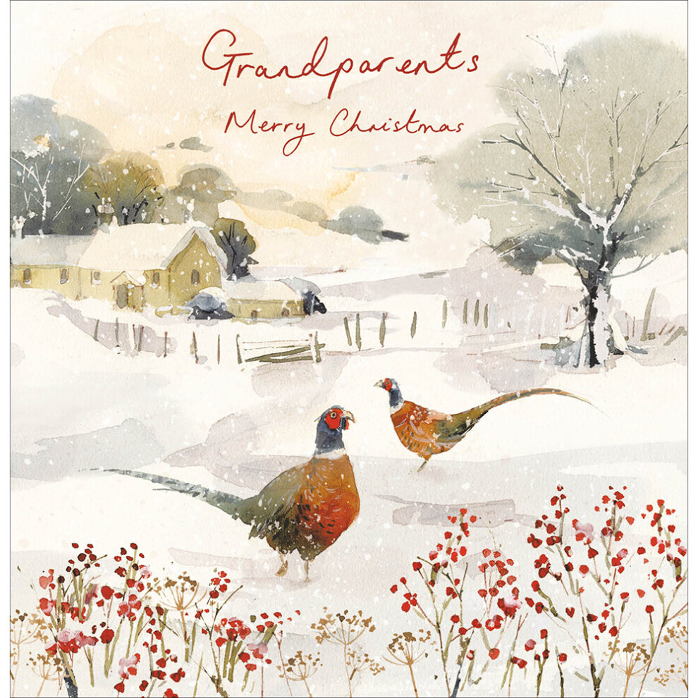 Grandparents Merry Christmas Let It Snow Christmas Card Xmas Greeting Cards