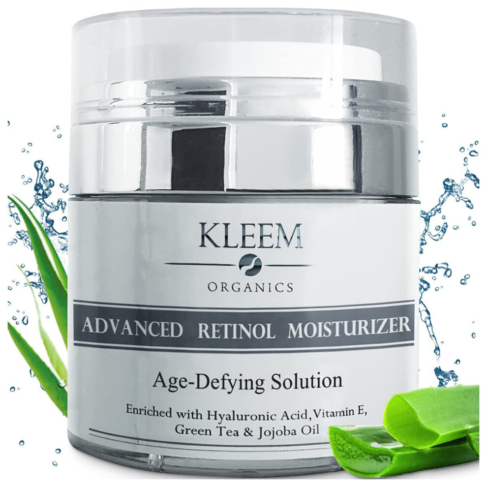 Retinol Face Cream with Hyaluronic Acid & Vitamin E - The Best Anti Aging Cream to Reduce Wrinkles & Age Spots Day & Night use
