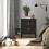 Bedside Table 2 drawers in Matt Black 6