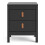 Bedside Table 2 drawers in Matt Black 2