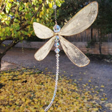 Ornement Attrape-Soleil Cristal Libellule - Arc-en-Ciel, Décoration de Noël, pour salon, chambre, cuisine, véranda et fenêtre, à suspendre