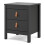 Bedside Table 2 drawers in Matt Black 3