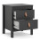 Bedside Table 2 drawers in Matt Black 4