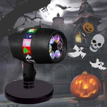 Star Shower SLIDE SHOW Laser LED Lights For Christmas & Halloween with 12 Slides
