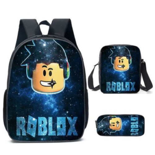 (05) Roblox 3pcs Schoolbag Lunch Bag Pencil Case Set