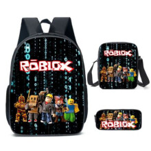 (06) Roblox 3pcs Schoolbag Lunch Bag Pencil Case Set
