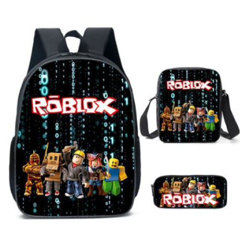 (06) Roblox 3pcs Schoolbag Lunch Bag Pencil Case Set