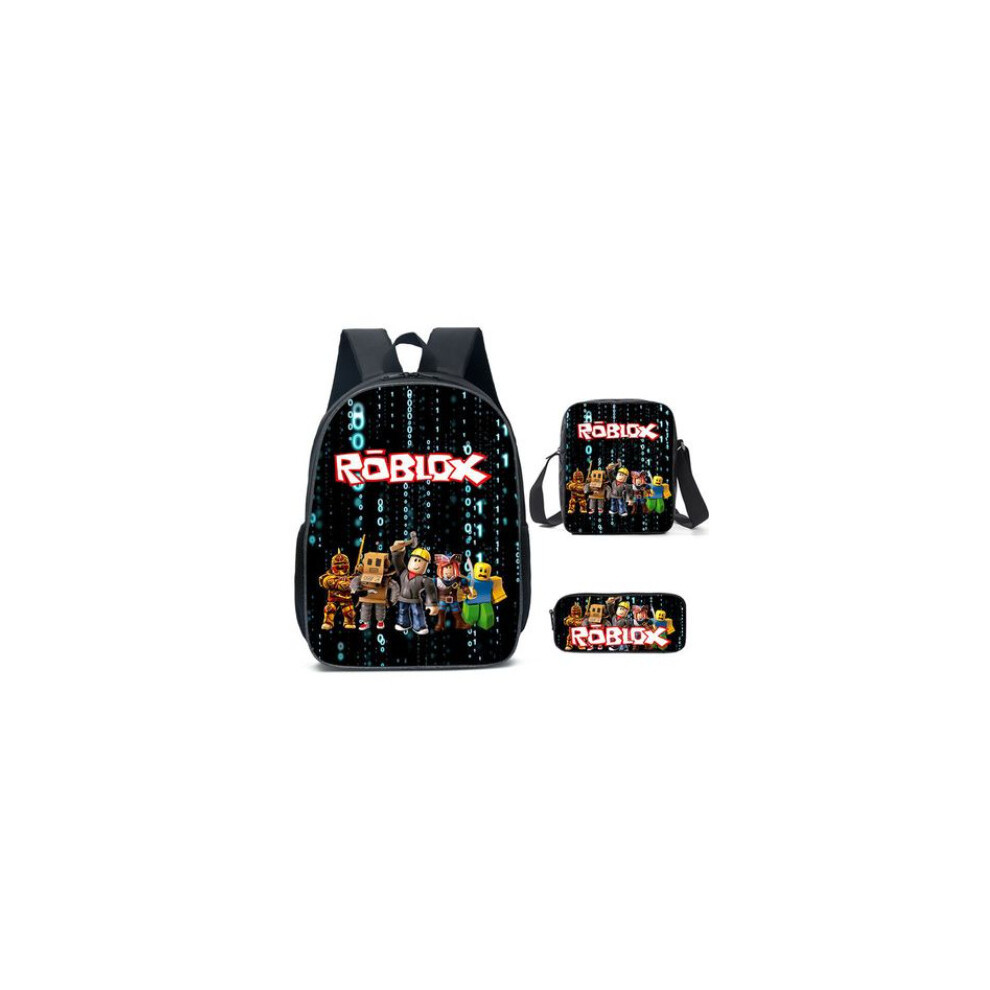 (06) Roblox 3pcs Schoolbag Lunch Bag Pencil Case Set
