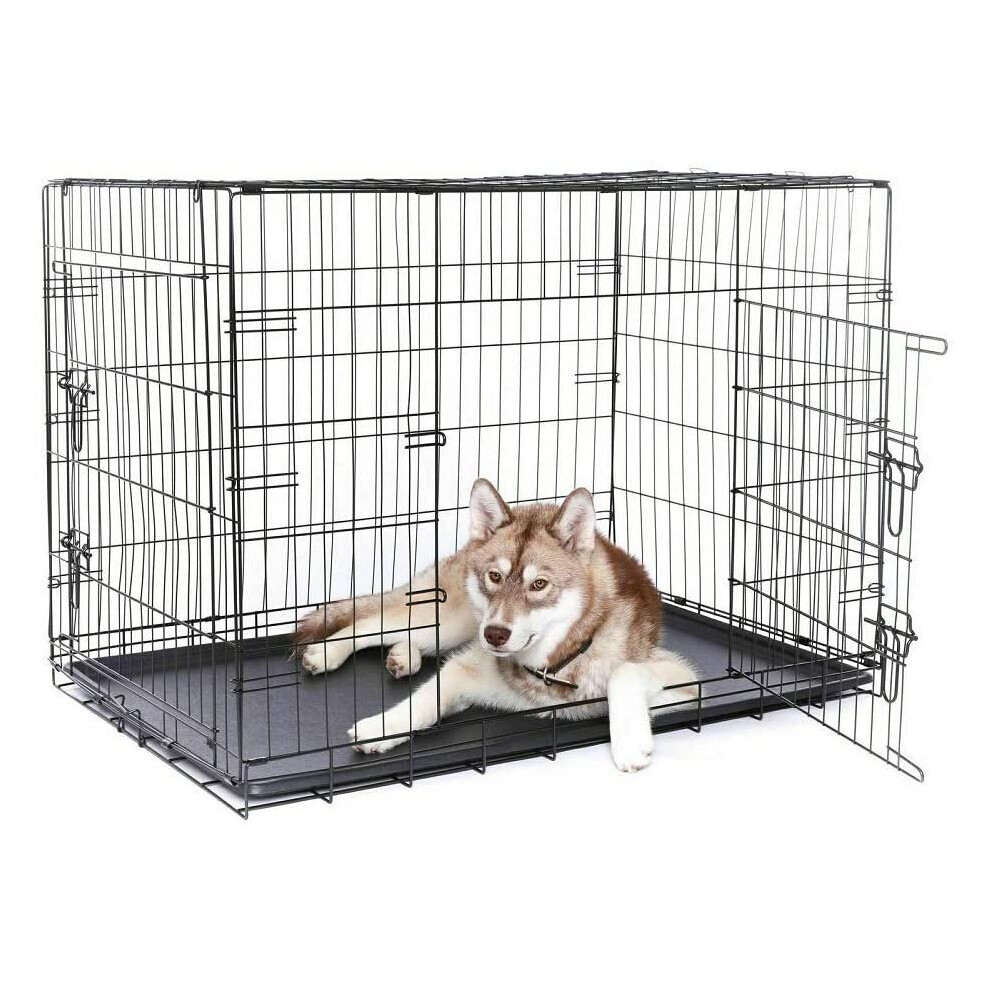 (24inch) Dog Cage Pet Puppy Folding  Non-Chew Metal Crate