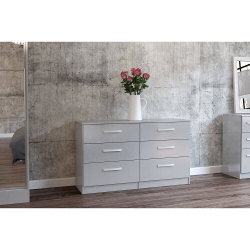 Birlea Lynx 6 Drawer Chest Grey 2
