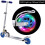 Adjustable Height Kids Folding Scooter LED Light Flashing PU 3 Wheels 1
