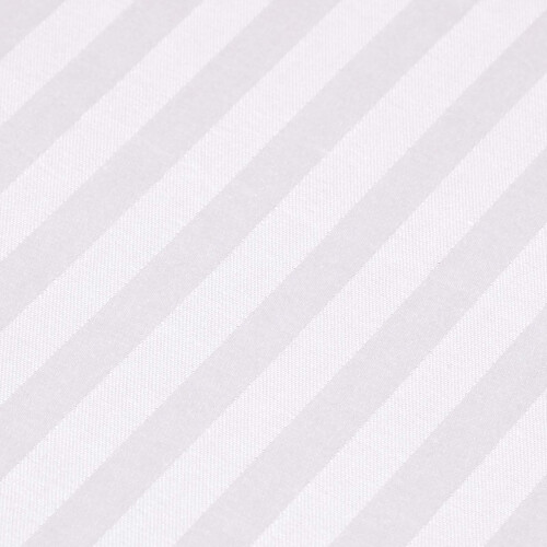 Homescapes (Single, White) Egyptian Cotton Satin Stripe Fitted Sheet 330 TC 2