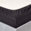 Homescapes (Small Double, Black) Egyptian Cotton Satin Stripe Fitted Sheet 330 TC 2
