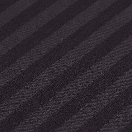 Homescapes (Single, Black) Egyptian Cotton Satin Stripe Fitted Sheet 330 TC 2