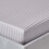 Homescapes (Single, Grey) Egyptian Cotton Satin Stripe Fitted Sheet 330 TC 1