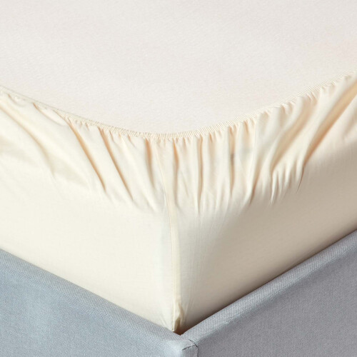 Homescapes (King, Cream) Egyptian Cotton Fitted Sheet 200 TC 1